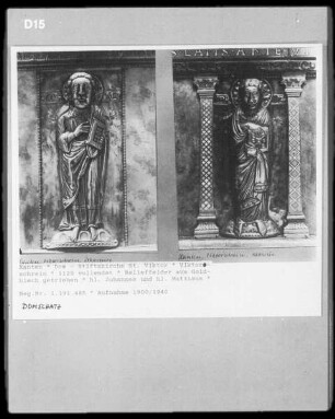 Viktorschrein, Apostel Johannes und Matthäus