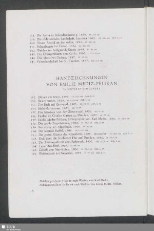 Handzeichnungen Von Emilie Mediz-Pelikan Im Unteren Stockwerk