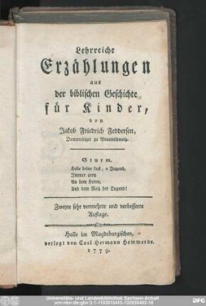 Lehrreiche Erzählungen aus der biblischen Geschichte für Kinder