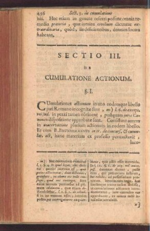 Sectio III. De Cumulatione Actionum