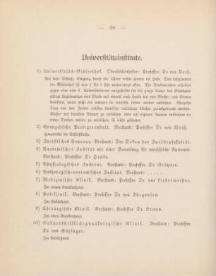 20-23, Universitätsinstitute
