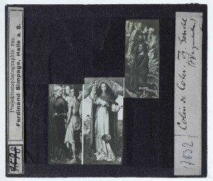Coter, St.-Alban-Retabel, Jüngstes Gericht (Fragment) : Drei Fragmente in ihrer Zusammenstellung