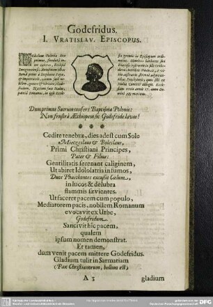 Godefridus. I. Vratislav. Episcopus