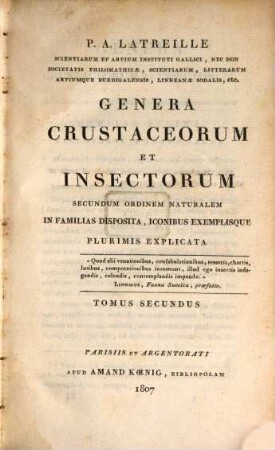 Genera crustaceorum et insectorum secundum ordinem naturalem in familias disposita, iconibus exemplisque plurimis explicata, 2