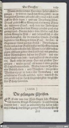 [LXXII.] Die gefangene Christen