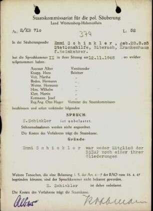 Schinkler, Emmi