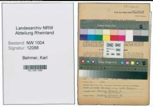 Entnazifizierung Karl Behmer , geb. 16.08.1914 (Techniker)