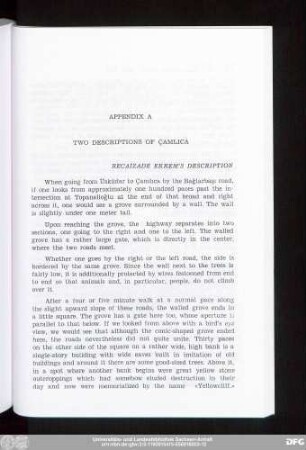 Appendix A Two Descriptions Of Çamlica