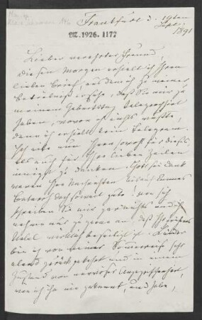 Brief an Wilhelm Engelmann : 19.09.1891