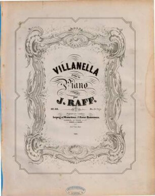 Villanella : pour le piano ; op. 89