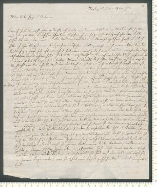 Brief von Auguste Semler an Antonie von Chamisso
