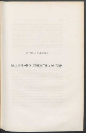 Capítulo undécimo - Real Biblioteca Universitaria de Turín
