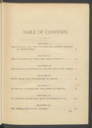Table of contents