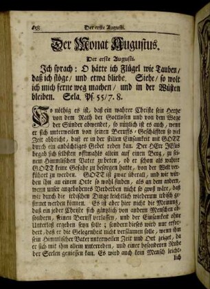 Der erste Augusti. - Der funffzehnde Augusti.