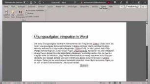 Zotero: Übung: Integration in Word