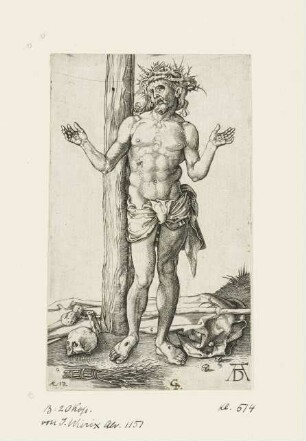 Schmerzensmann mit ausgebreiteten Armen