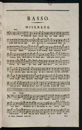 1-6, Basso. Miserere.