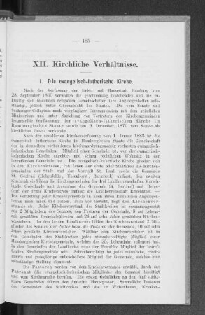 XII. Kirchliche Verhältnisse.