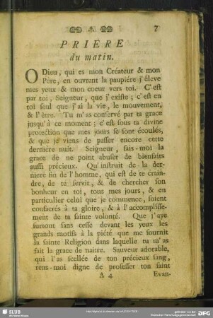 Prière du matin
