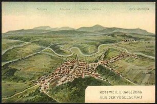 Rottweil u. Umgebung aus der Vogelschau