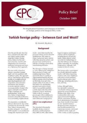 Turkish foreign policy - between East and West?