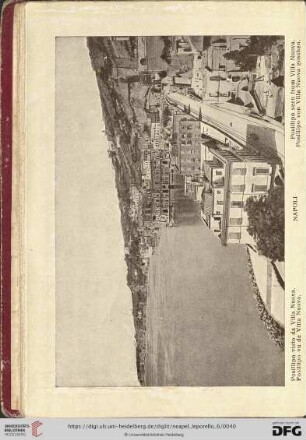 Napoli – Posillipo visto da Villa Nuova. – Posillipo vu de Villa Nuova. – Posillipo seen from Villa Nuova. – Posillipo von Villa Nuova gesehen.