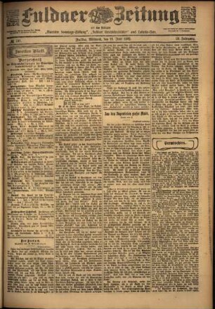 Zweite Ausgabe vom Mittwoch, den 11. Juni 1902.