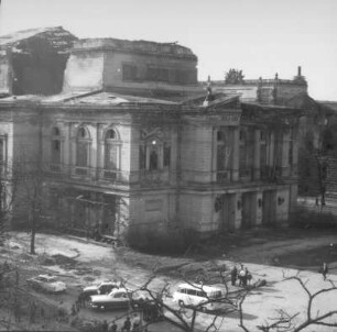 Leipzig. Sprengung der Ruine des 2. Gewandhauses zu Leipzig, 29. März 1968