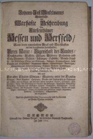 Beschreibung des Kurfürstentums Hessen (Teile 1-5 in einem Band)