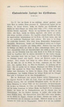 298-311 Chateaubriands Apologie des Christentums : Schluß