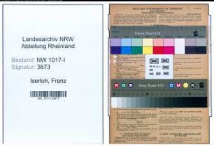 Entnazifizierung Franz Iserloh , geb. 27.05.1866 ()