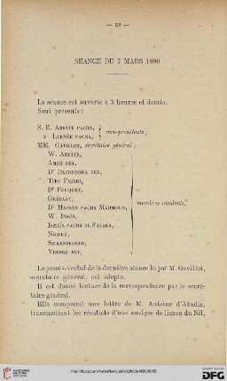 Séance du 7 mars 1890