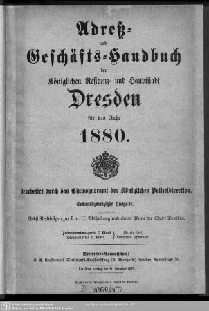 26.1880: Adreß- und Geschäfts-Handbuch der königlichen Residenz- und Hauptstadt Dresden