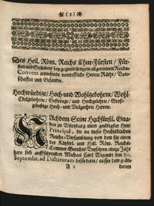 Des Heil. Röm. Reichs Chur-Fürsten/ ...