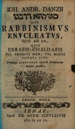 Rabbinismus enucleatus