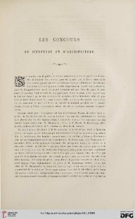 17: Les concours de sculpture et d'architecture