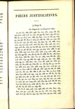 Pièces Justificatives.