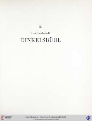 II. Freie Reichsstadt Dinkelsbühl