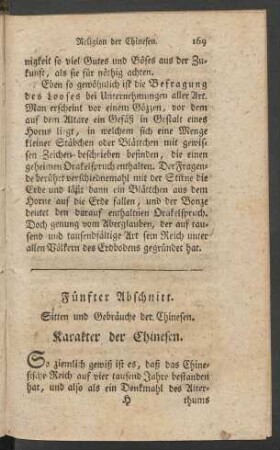 Fünfter Abschnitt. Sitten und Gebräuche der Chinesen