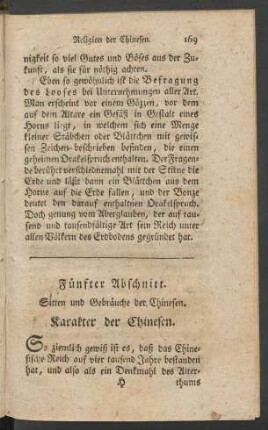 Fünfter Abschnitt. Sitten und Gebräuche der Chinesen
