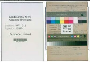 Entnazifizierung Helmut Schroeder , geb. 20.09.1894 (Ingenieur)