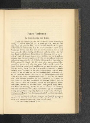 Fünfte Vorlesung. Die Beeinflussung der Nieren.