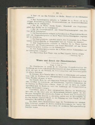 Wesen und Zweck der Fleischbeschau