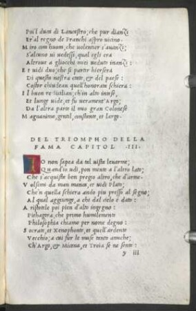 Del Triompho Della Fama Capitol III.