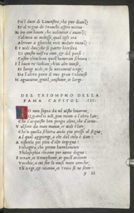 Del Triompho Della Fama Capitol III.