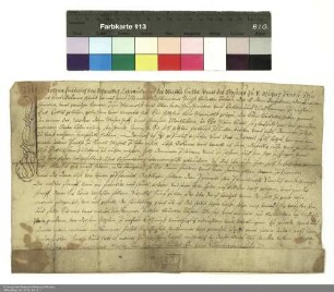 Johann Friedrich von Schwalbach, Propst von Michaelsberg verleiht ein Hölzlein in Memlos
