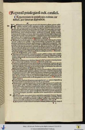 Repertorium privilegiorum ordinis cartusiensis.