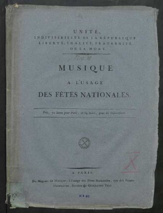 Musique à l'usage des fêtes nationales