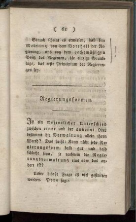 Regierungsformen.