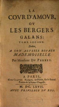 La Covr D'Amovr, Ov Les Bergers Galans, 2